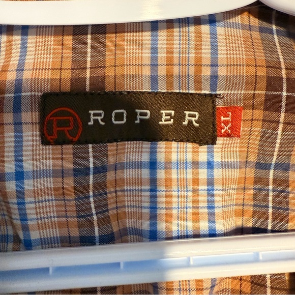 ROPER Men’s Western Style Plaid Button Down Shirt Rockabilly Cowboycore Size XL - Picture 10 of 11